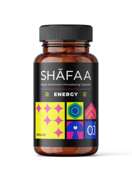 Shafaa Evolve Magic Mushroom Microdosing Energiemischung Kapseln